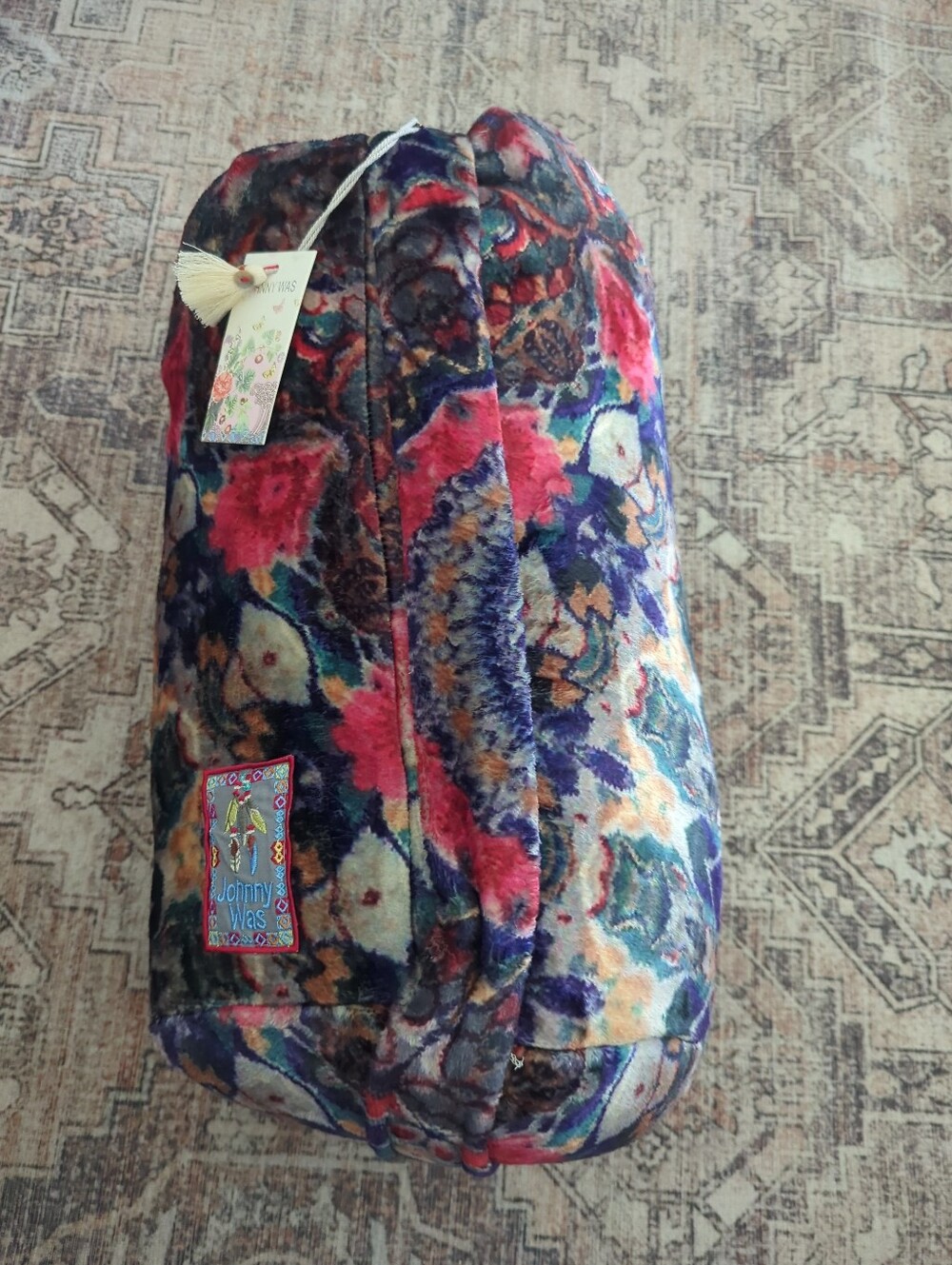 Johnny Was Laurel Canyon Cozy Reversible Blanket Travel Bag Twin Patchwork Boho